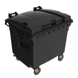 Wheelie Bin - Plastic - 4 Wheel - 1100L - Charcoal - Wheelie Bin 1100L-charcoal