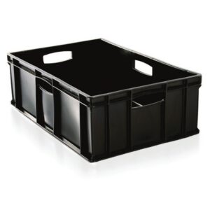 Stack Crate - Solid - 38L - Recycled Plastic - Black - Pack of 60 - SC64200R-black