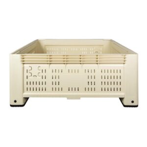 Jumbo Bin (Shallow) 4 Way Entry - Vented - SABS Approved - 474L - Beige - Pack of 3 - JB528HV