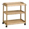 Tea Trolley with Butlers Tray - Contract Wooden Range - 46 x 78 x 79 cm - Oak - WAL892OA