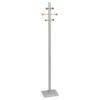 Coat and Hat Stand - Steel - 6 Wooden Balls - 32 x 27 x 175 cm - Silver - 822SI