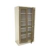 Steel Stationery Cupboard - Metal Storage Cabinet - 4 Shelves - Mesh - Ivory and Karoo - 180 x 90 x 45 cm - SC003-ivorykaroo
