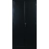 Steel Stationery Cupboard - Metal Storage Cabinet - 4 Shelves - Black - 180 x 90 x 45 cm - SC002-black
