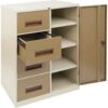 Steel Office Filing Cabinet and Cupboard - 4 Drawer File - 90 x 63 x 132 cm - FC44-ivorykaroo
