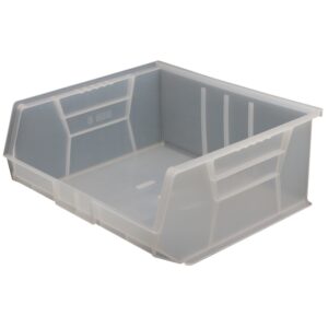 Stack & Hang Parts Storage Bin - Small Plastic Container - Size 8 - 37.5 x 42 x 18 cm - Clear - BIN-8-CLEAR