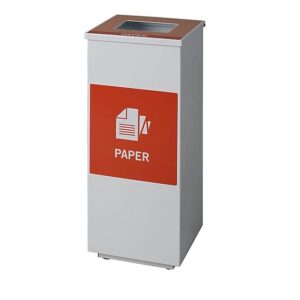 Recycling Bin One Division - Steel - 32 x 34 x 82cm - Colour Options - REC010SI