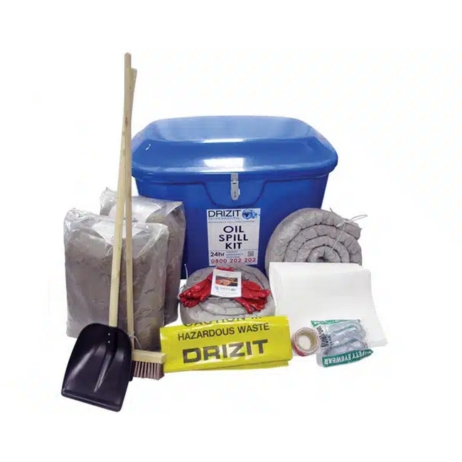 Spill Kit - Includes GRP Container - Oil - Blue - Absorbs 350L - SK41070