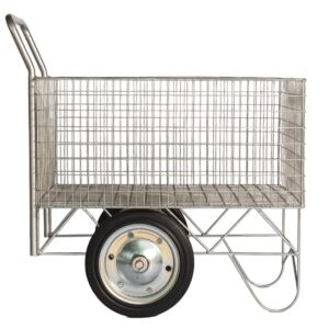 Wire Cart Trolley - Steel Mesh - 82 x 47.5 x 40 cm - 200kg Carrying Capacity