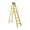 Partial Fibreglass Step Ladder - Single Sided - Industrial - 8 Steps - 2.4m