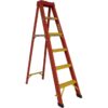 Fibreglass Single Sided Step Ladder - Industrial - Heavy Duty - 6 Steps - 1.8m