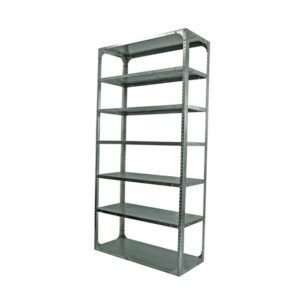 Bolted Shelving Steel Bay 7 Shelves - Uni-Angle - Seven Shelf Kit - Galvanised - 365.8 x 91.4 x 45.7 cm