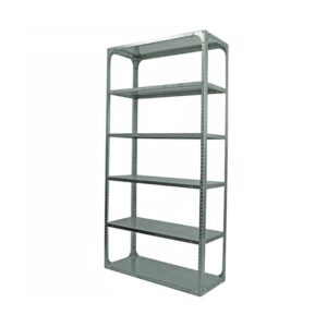 Bolted Shelving Steel Bay 5 Shelves - Uni-Angle - Five Shelf Kit - Galvanised - 182.9 x 91.4 x 45.7 cm