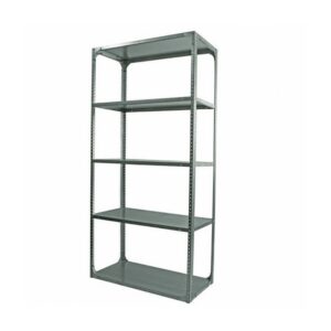 Bolted Shelving Steel Bay 5 Shelves - Uni-Angle - Five Shelf Kit - Galvanised - 182.9 x 91.4 x 91.4 cm