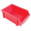Matlock Plastic Louvre Panel Bin - Stack and Hang Container - Interlocking Design - 28 x 42.5 x 18.4 cm - Red