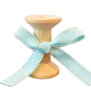 No 208 – Aqua & Vintage Pink Saddle Stitch 10mm