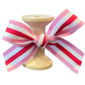 No 214 – Light Pink, Cranberry & White Stripe 20mm