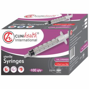 Syringe 1ml 3 Part L/Slip CliniHealth