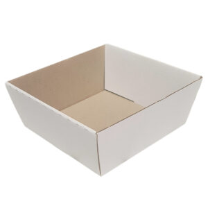 Hamper Base – White Kraft 208 x 208 x 94 mm