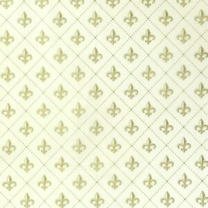 Fleur De Lis – Gold on Cream Bond (5m x 50cm)