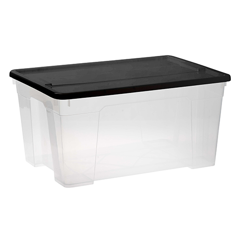 45 Litre Clear Storage Box – Assorted Colours