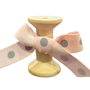 No 126 – Rose Grey Dot 15mm