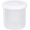Bürkle Screw-Bin 1000 ml, PP Transparent, 126 x 126 mm w. Screw Cap PE