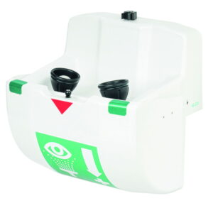 B-Safety Eye/Face Wash Unit PremiumLine with Bowl and Lid, Wall Mounted, Exposed Pipework 20L/MIN