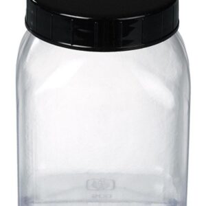 Bürkle Wide Neck Jar Square 500 ml PVC, with Lid