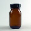 Hecht Wide-Neck Jar 250 ml, GL 55 with Thread and Screw Cap, Amber Glass