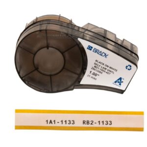 Brady High Performance Labels, White Vinyl B-427, M21-1000-427 25.40 mm x 4.2 m Roll