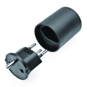 Martin Kaiser Transitional Plug Black of Male with 2 Earthing Contact System to Swiss Plug