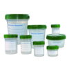 LLG Sample Containers 250 mL, PP with HDPE Screw Cap and Plain Label, Pack of 154