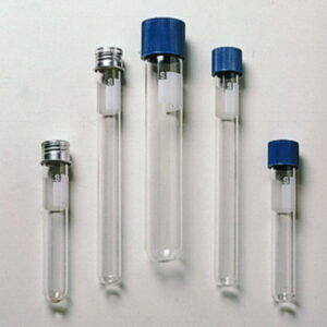 Schuett-Biotec 15 mL Borosilicate Glass Test Tubes with Plastic Screw Cap (Pack of 100)