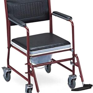 Commode Chair On Wheels With Flip Back Fs 691