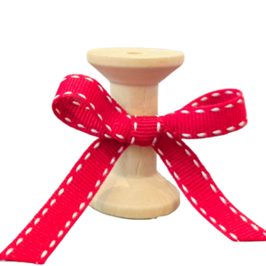 No 005 – Red & White Saddle-stitch 10mm