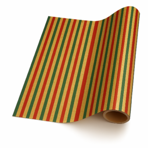 Christmas – Golden Holiday Stripe Giftwrap (5m x 50cm Roll)