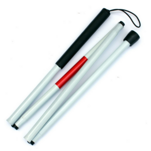 Mobility Folding White Cane for Vision Impaired and Blind People 123cm 4-sections