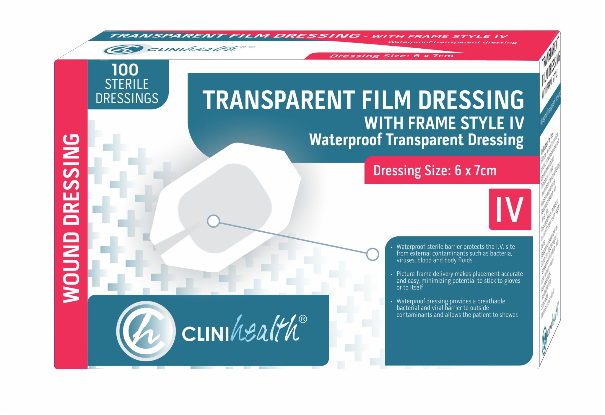 Dressing Transparent Film with Frame style IV – 6x7cm – 100s U Shape
