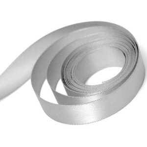 Silver Satin Ribbon 25m rolls (10mm)