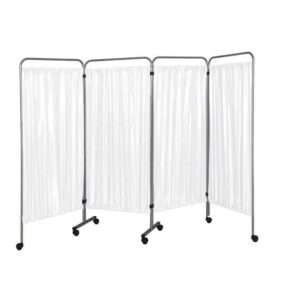 Mobile Bed Screen 4 Fold With Curtains Bd744oe 74/4