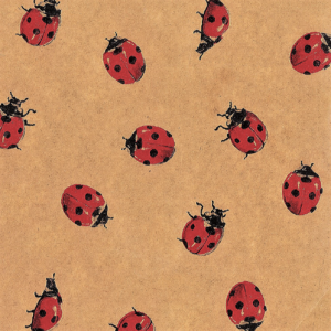 Ladybird on Brown Tissue Roll (50m)