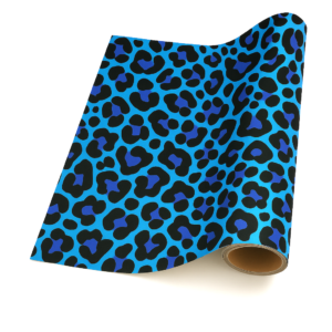 Leopard Print Blues & Black (5m x 50cm)