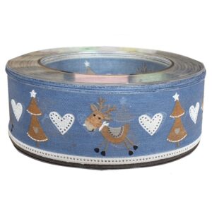 Matti Christmas Ribbon – Blue wired