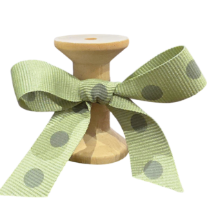 No 129 – Vintage Green Grey Dot 15mm