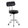 Chair Nurses Metal Black with wheels