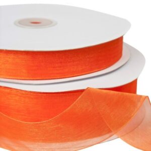 Orange Organza Ribbon 40mm x 100m