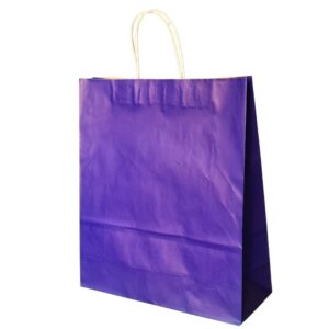 Royal blue kraft paper bag with white paper twist – 340 x 125 x 400mm