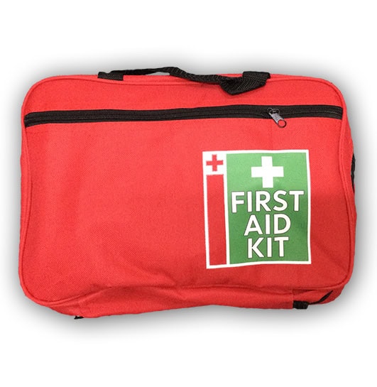 First Aid Kit – Essential Kit – Blue Or Red (with Handles)