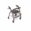 Rollator 4 Wheel with 6″ Wheels Solid Castor – Aluminium