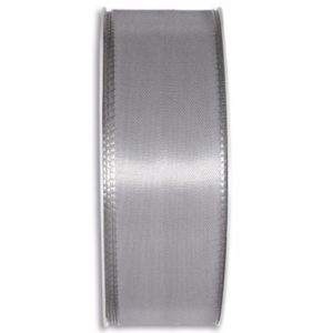Silver Taffeta Ribbon 15mm x 50m Roll